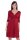 Kleid A-Linie mit Raffungen überlappender V-Ausschnitt,; Bordo L/XL