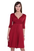 Kleid A-Linie mit Raffungen überlappender...