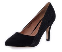High Heels Stilettos mit Glitzer; Schwarz/Schwarz/40