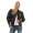 Damen Bomberjacke – Übergangsjacke mit Strickkragen & Patches