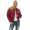 Damen Bomberjacke – Übergangsjacke mit Strickkragen & Patches