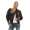 Damen Bomberjacke – Übergangsjacke mit Strickkragen & Patches