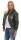 Damen Bomberjacke mit Patches, Khaki XS
