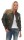 Damen Bomberjacke mit Patches, Khaki S