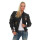Damen Bomberjacke mit Patches, Schwarz M