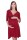 Kleid Knielang mit Raffungen Wickeloptik, V-Ausschnitt + MAMA Umstandsmode, Bordo XS/S 34/36