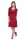 Kleid Knielang mit Raffungen Wickeloptik, V-Ausschnitt + MAMA Umstandsmode, Bordo XS/S 34/36