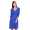 Kleid Knielang mit Raffungen Wickeloptik, V-Ausschnitt + MAMA Umstandsmode, Blau 3XL/4XL 46/48