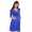 Kleid Knielang mit Raffungen Wickeloptik, V-Ausschnitt + MAMA Umstandsmode, Blau 3XL/4XL 46/48