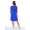 Kleid Knielang mit Raffungen Wickeloptik, V-Ausschnitt + MAMA Umstandsmode, Blau 3XL/4XL 46/48