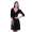 Kleid Knielang mit Raffungen Wickeloptik, V-Ausschnitt + MAMA Umstandsmode, 8199 Schwarz 2XL/3XL 44/46
