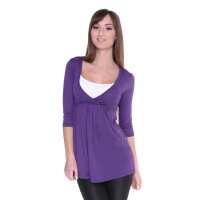 Longshirt weit geschnitten + MAMA Umstandsmode  ; Violett...