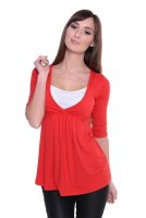 Longshirt weit geschnitten + MAMA Umstandsmode  ; Rot...