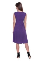 Kleid mit Raffungen V-Ausschnitt + MAMA Umstandsmode; Violett/S/M 36/38