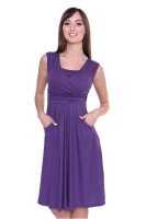 Kleid mit Raffungen V-Ausschnitt + MAMA Umstandsmode;...