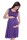 Kleid mit Raffungen V-Ausschnitt + MAMA Umstandsmode; Violett/XL/2XL 42/44