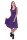 Kleid mit Raffungen V-Ausschnitt + MAMA Umstandsmode; Violett/XL/2XL 42/44