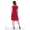 Kleid mit Raffungen V-Ausschnitt + MAMA Umstandsmode; Bordo/XS/S 34/36