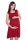 Kleid mit Raffungen V-Ausschnitt + MAMA Umstandsmode; Bordo/XL/2XL 42/44