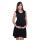 Kleid mit Raffungen V-Ausschnitt + MAMA Umstandsmode; Schwarz/L/XL 40/42