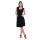 Kleid mit Raffungen V-Ausschnitt + MAMA Umstandsmode; Schwarz/L/XL 40/42