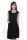 Kleid mit Raffungen V-Ausschnitt + MAMA Umstandsmode; Schwarz/XL/2XL 42/44