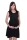 Kleid mit Raffungen V-Ausschnitt + MAMA Umstandsmode; Schwarz/XL/2XL 42/44