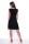 Kleid mit Raffungen V-Ausschnitt + MAMA Umstandsmode; Schwarz/XL/2XL 42/44
