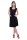 Kleid mit Raffungen V-Ausschnitt + MAMA Umstandsmode; Schwarz/XL/2XL 42/44