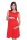 Kleid mit Raffungen V-Ausschnitt + MAMA Umstandsmode; Rot/XS/S 34/36