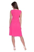 Kleid mit Raffungen V-Ausschnitt + MAMA Umstandsmode; Pink/M/L 38/40