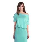 Maxi-Kleid elastischer Bund Dress Sommerkleid tailliert Lang,