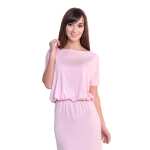Maxi-Kleid elastischer Bund Dress Sommerkleid tailliert Lang,