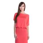 Maxi-Kleid elastischer Bund Dress Sommerkleid tailliert Lang,