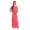 Maxi-Kleid elastischer Bund Dress Sommerkleid tailliert Lang,
