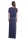 Maxi-Kleid elastischer Bund Dress Sommerkleid tailliert Lang, Grafit/L/XL 40/42