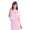 Maxi-Kleid elastischer Bund Dress Sommerkleid tailliert Lang, Puderrosa/S/M 36/38