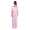 Maxi-Kleid elastischer Bund Dress Sommerkleid tailliert Lang, Puderrosa/S/M 36/38