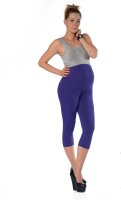 MAMA Umstands Leggings 3/4 in Baumwolle; Violett/M/38