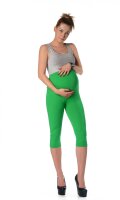 MAMA Umstands Leggings 3/4 in Baumwolle; Grün/3XL/46