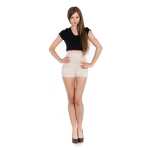 Hoch taillierte kurze Hosen mit Knöpfen hohe Taille;