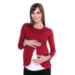Damen MAMA Umstandshirt Langarm;