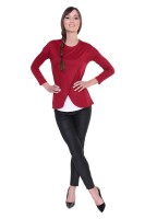 Damen MAMA Umstandshirt Langarm; Bordo 3XL/4XL 46/48