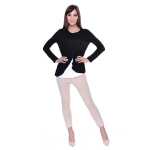 Damen MAMA Umstandshirt Langarm; Schwarz L/XL 40/42
