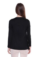 Damen MAMA Umstandshirt Langarm; Schwarz XL/2XL 42/44