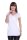 Longshirt Shirt Top Mini Kleid V-Ausschnitt; Weiß XS/S