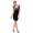 Damen Kleid Dress V-Ausschnitt Raffungen; Grafit-Schwarz S/M 36/38