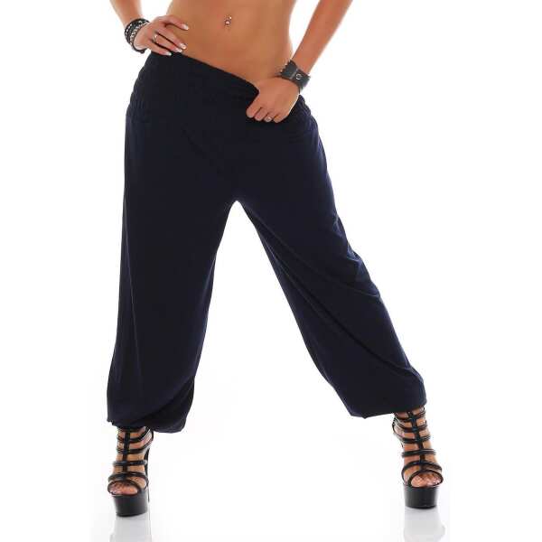 Damen Haremhose Hose Pumphose; Dunkelblau S/M/L 36/38/40