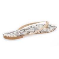 Damen Sandale Pantolette Schuhe Sommerschuh ; Beige/39