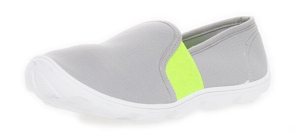Damen Slipper Sneaker Schuhe Sommerschuhe; Grau/36